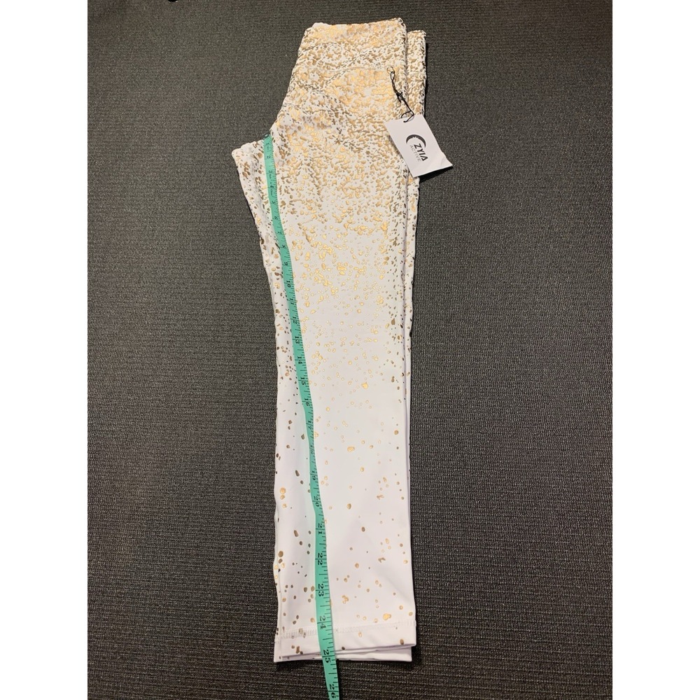 Zyia White Stay Gold Light n Tight 7/8 24" leggings Size 8-10‎ - Picture 7 of 7